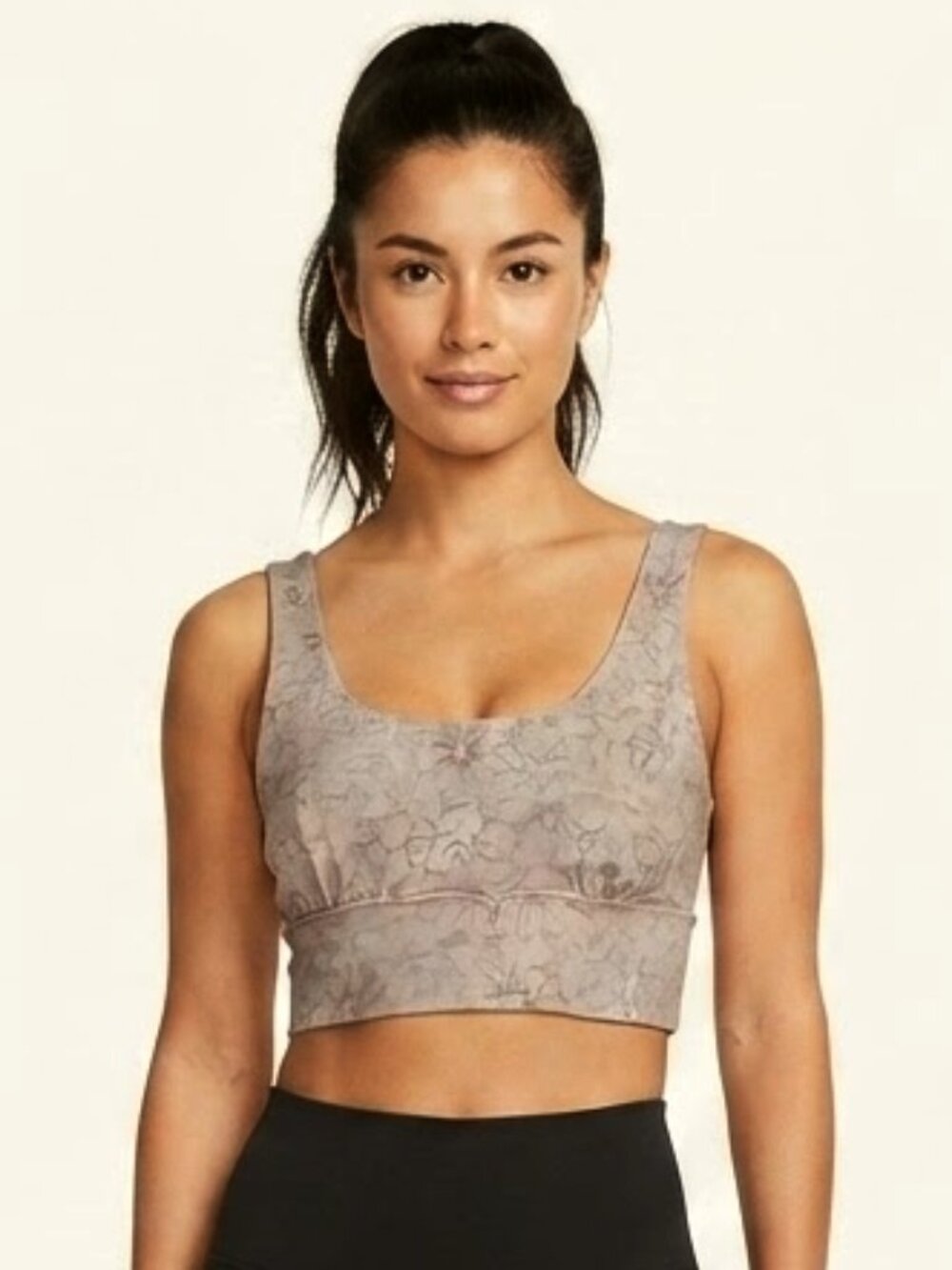 Evolution & Creation Floral Pull On Compression Sports Bra NEW- Sz. Sm